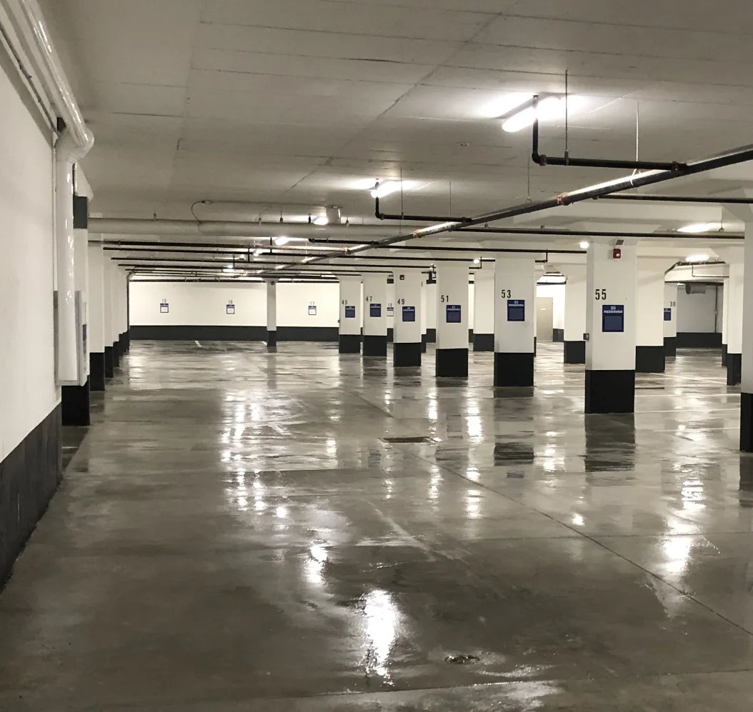 Parking garage cleaning